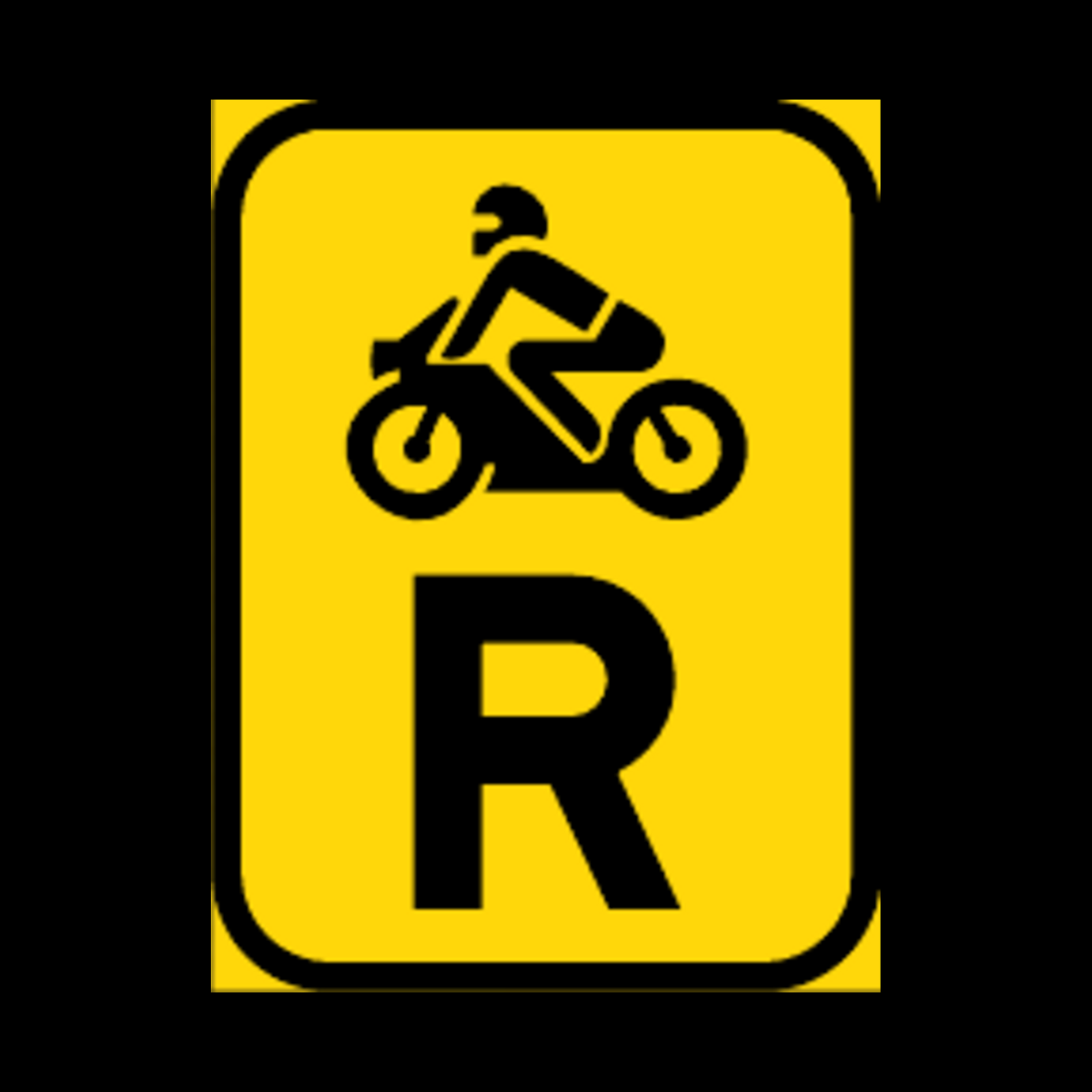 TR307 – Motorcycle Reservation Sign – Temporary