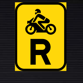 TR307 Motorcycle Reservation Sign – Temporary