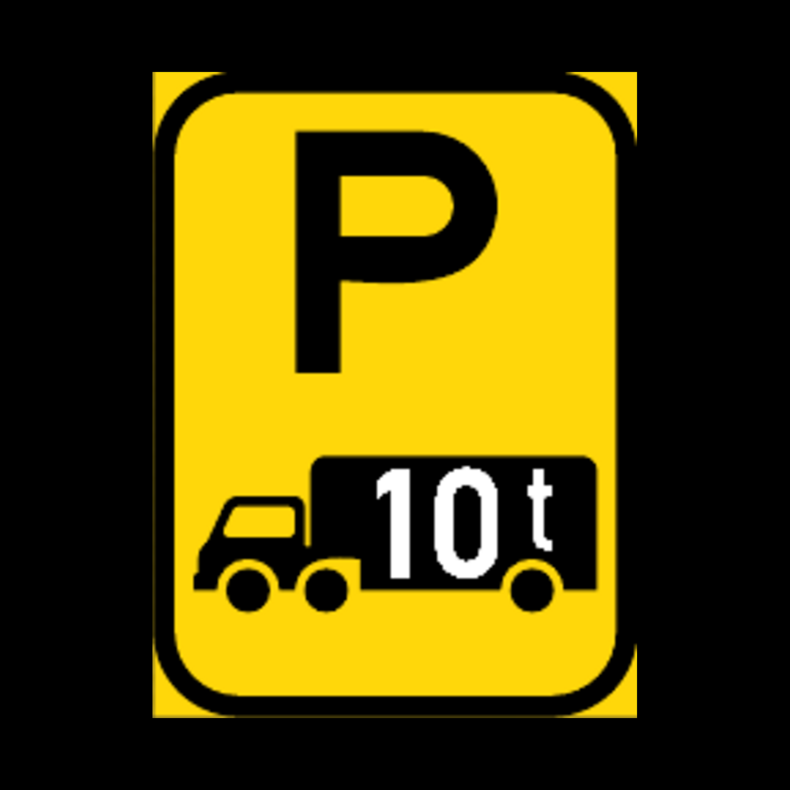 TR314-P – Goods Vehicle Exceeding Indicated GVM Parking Reservation Sign – Temporary