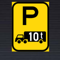 TR314-P Goods Vehicle Exceeding Indicated GVM Parking Reservation Sign – Temporary