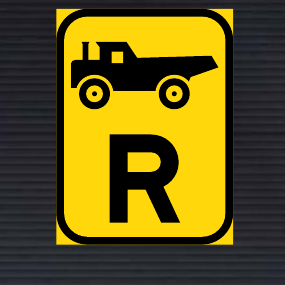 TR315 Construction Vehicle Reservation Sign – Temporary