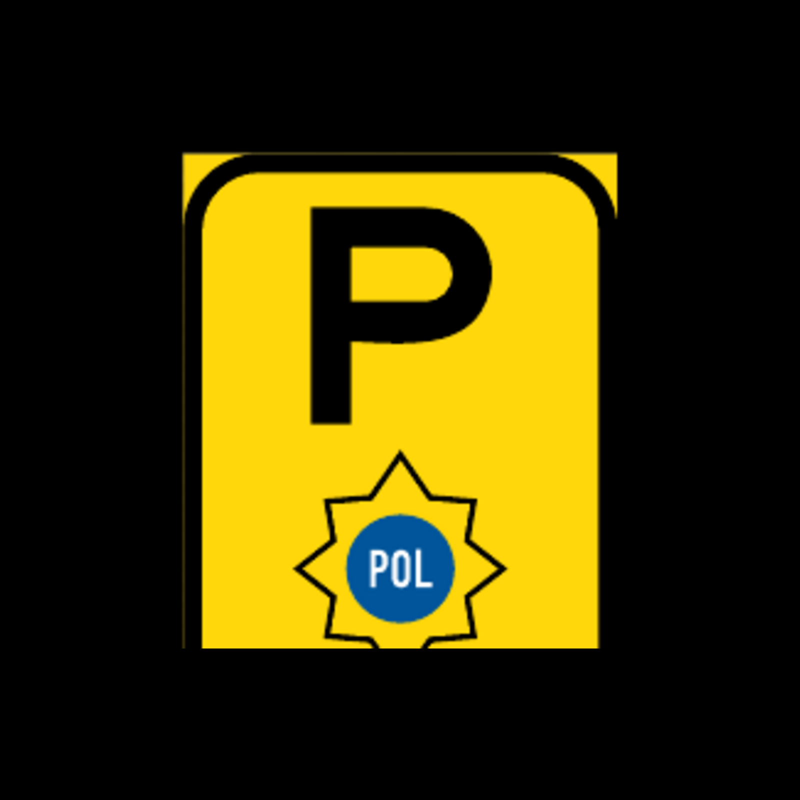 TR322-P – Police Vehicle Parking Reservation Sign – Temporary
