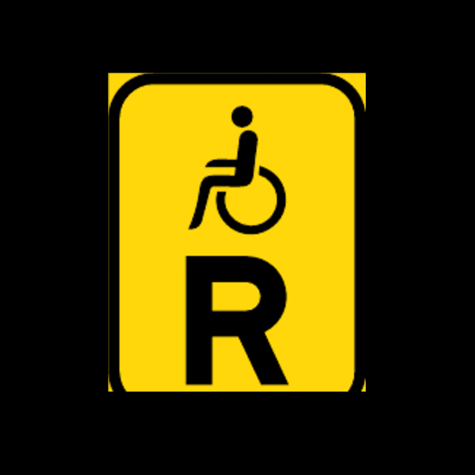 TR323 – Reserved for Vehicles Carrying Disabled Passengers Sign – Temporary