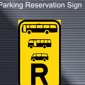 TR333 Bus, Midi-Bus and Mini-Bus Reservation Sign – Temporary