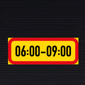 TR501 One Period Time Limit Sign – Temporary
