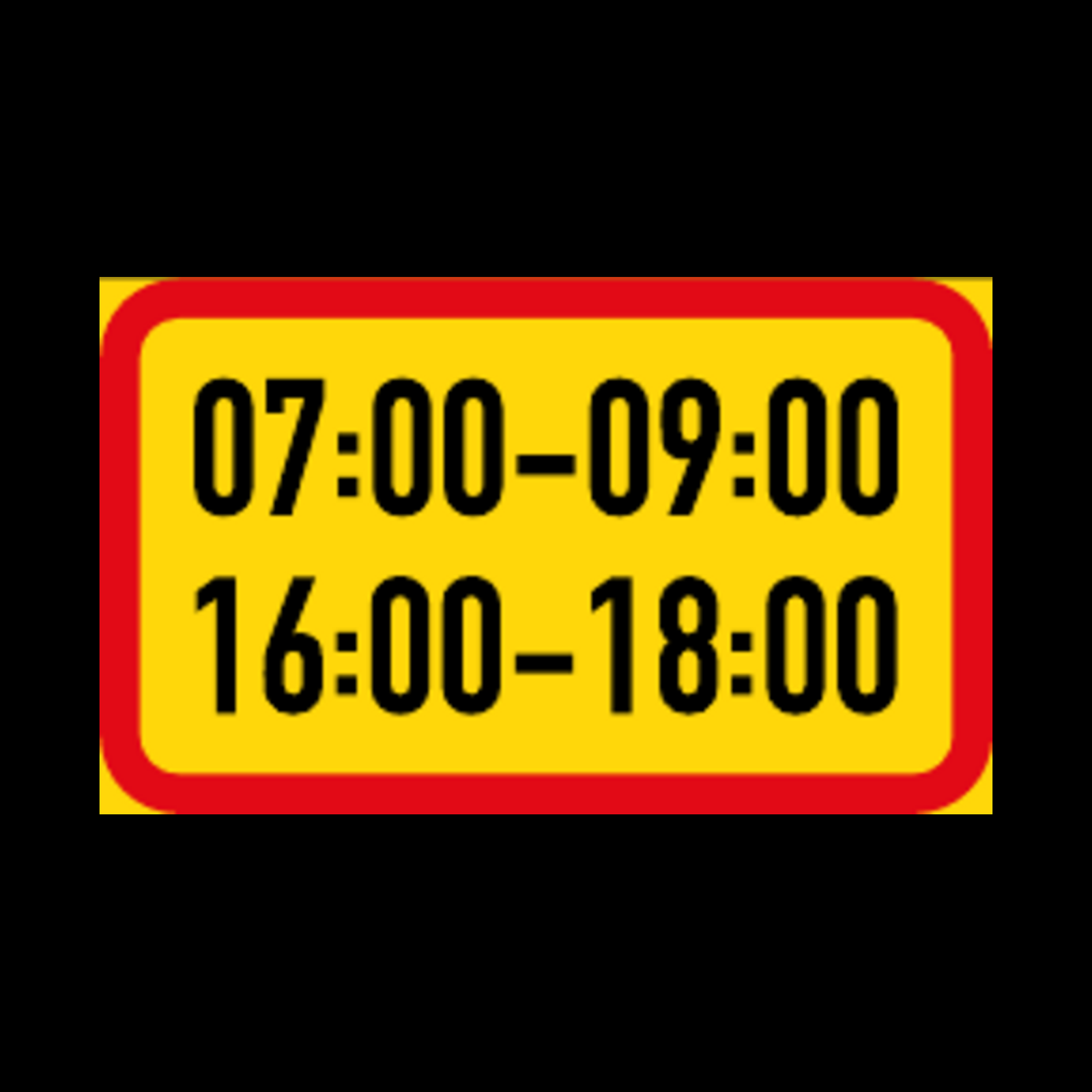 TR502 – Two Periods Time Limit Sign – Temporary