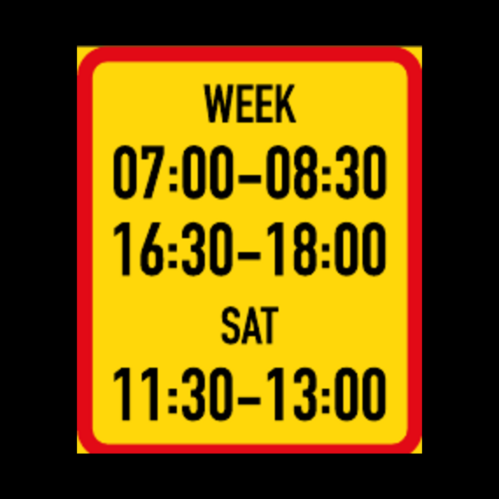 TR504 – Three Periods or Days Time Limit Sign – Temporary