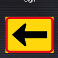 TR520 Reserved Movement Left by Vehicle Class Sign – Temporary