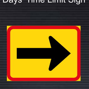 TR521 Reserved Movement Right by Vehicle Class Sign – Temporary