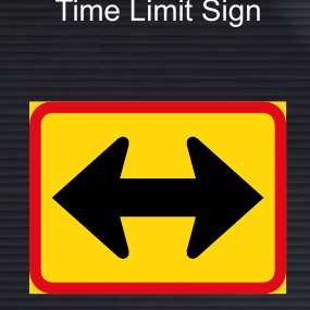 TR522 Reserved Movement Left & Right by Vehicle Class Sign – Temporary