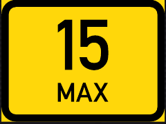 TR540 Maximum Number of Vehicles Sign – Temporary