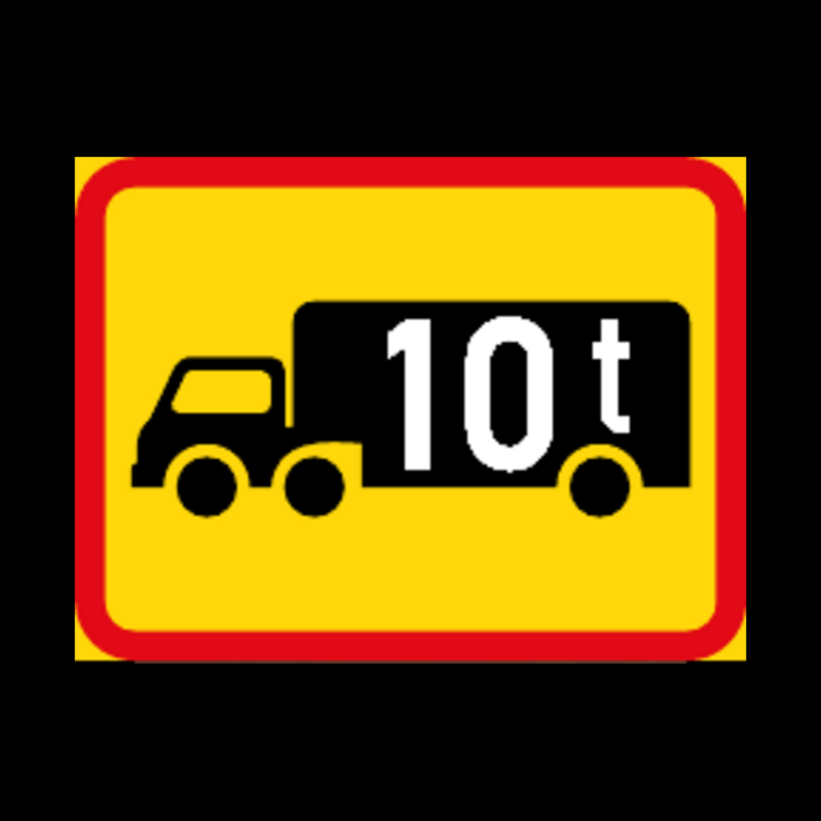 TR569 – Applies to Goods Vehicles Exceeding Specified GVM Sign – Temporary