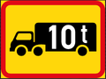 TR569 Applies to Goods Vehicles Exceeding Specified GVM Sign – Temporary