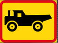 TR570 Applies to Construction Vehicles Sign – Temporary