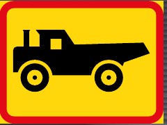 TR570 Applies to Construction Vehicles Sign – Temporary