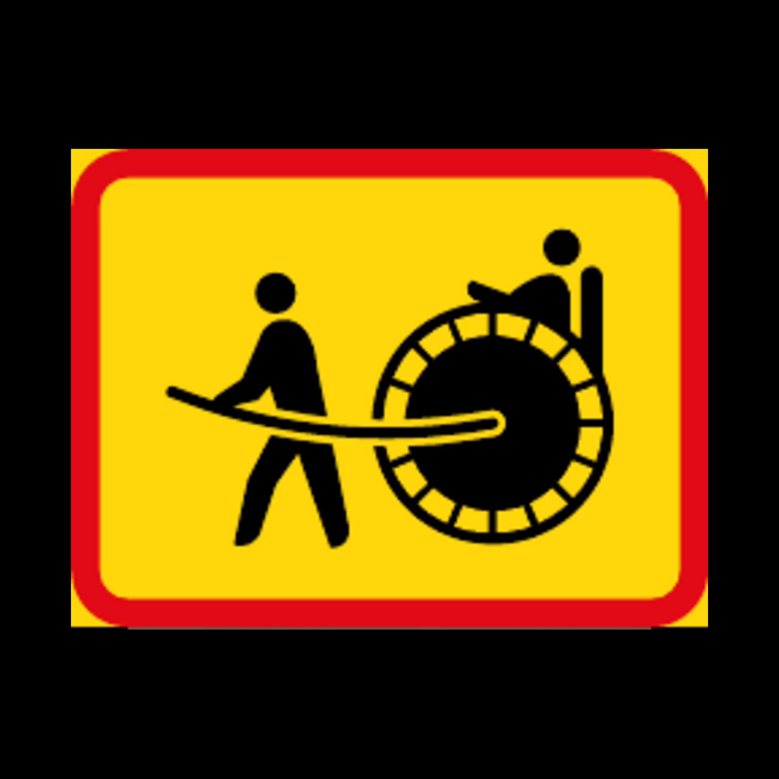 TR573 – Applies to Rickshaws Sign – Temporary