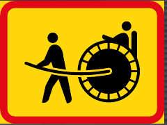 TR573 Applies to Rickshaws Sign – Temporary
