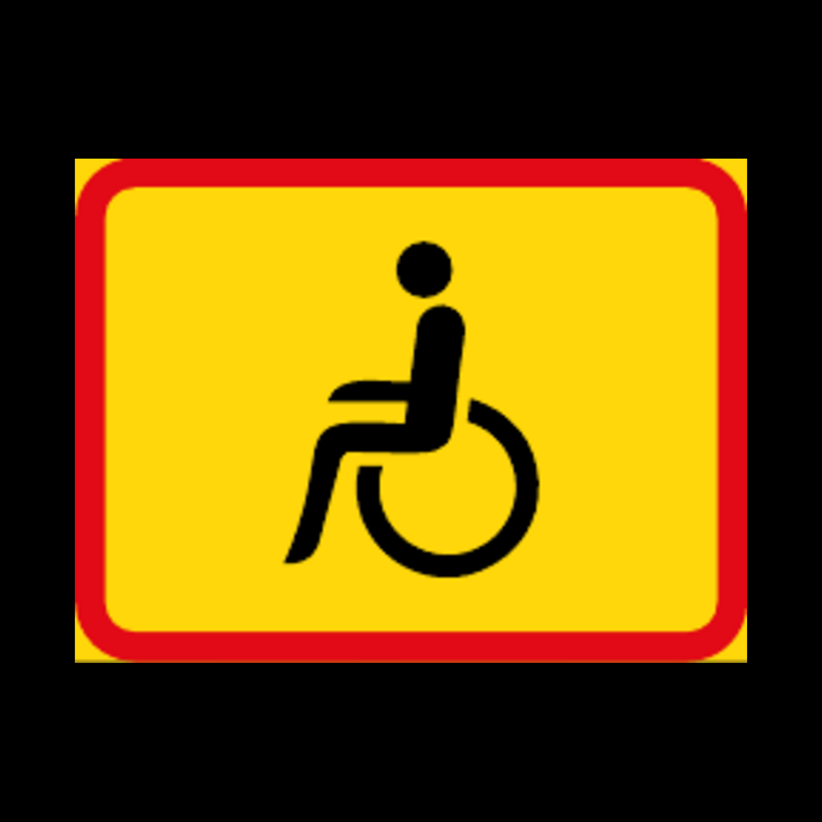 TR578 – Applies to Disabled Persons Sign – Temporary