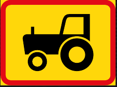 TR580 Applies to Agricultural Vehicles Sign – Temporary