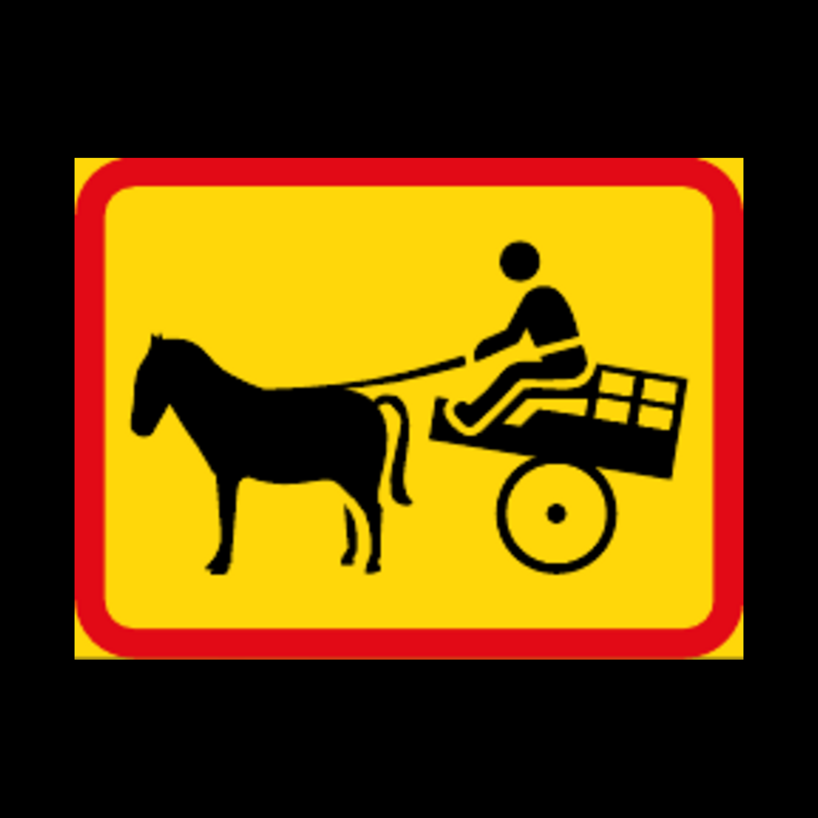 TR581 – Applies to Animal-Drawn Vehicles Sign – Temporary
