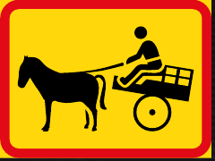 TR581 Applies to Animal-Drawn Vehicles Sign – Temporary
