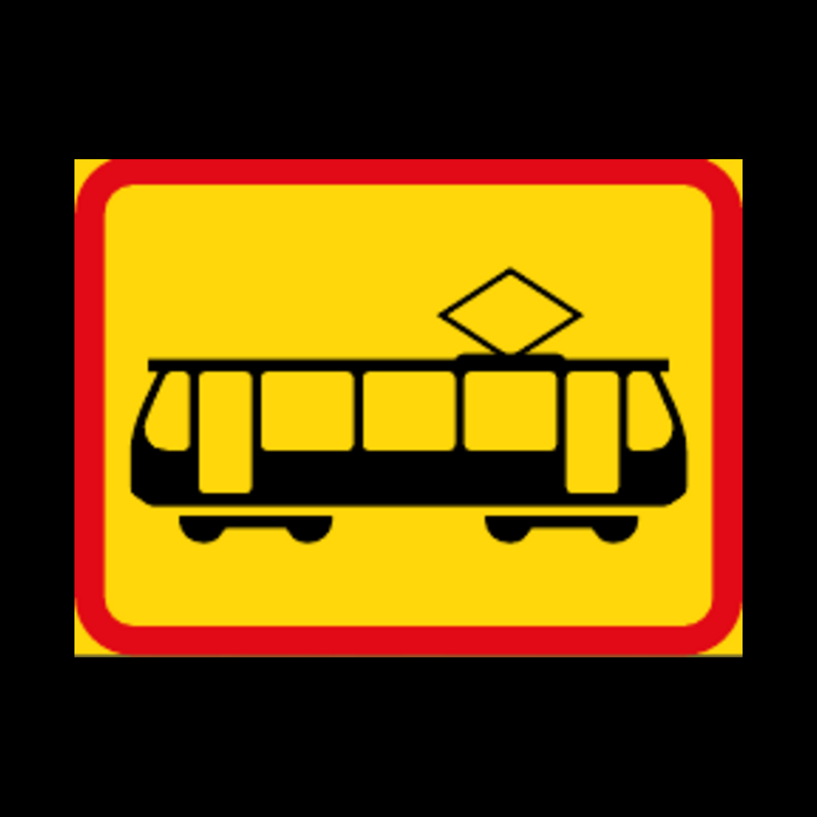 TR583 – Applies to Trams Sign – Temporary