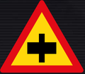 TW103 Secondary Crossroad Sign – Temporary