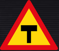 TW104 T-Junction Sign – Temporary
