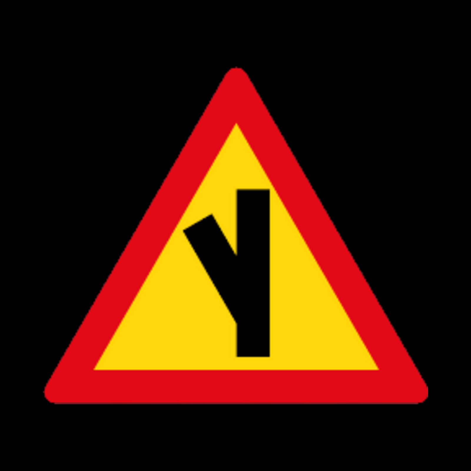 TW111 – Sharp Junction Left Sign – Temporary