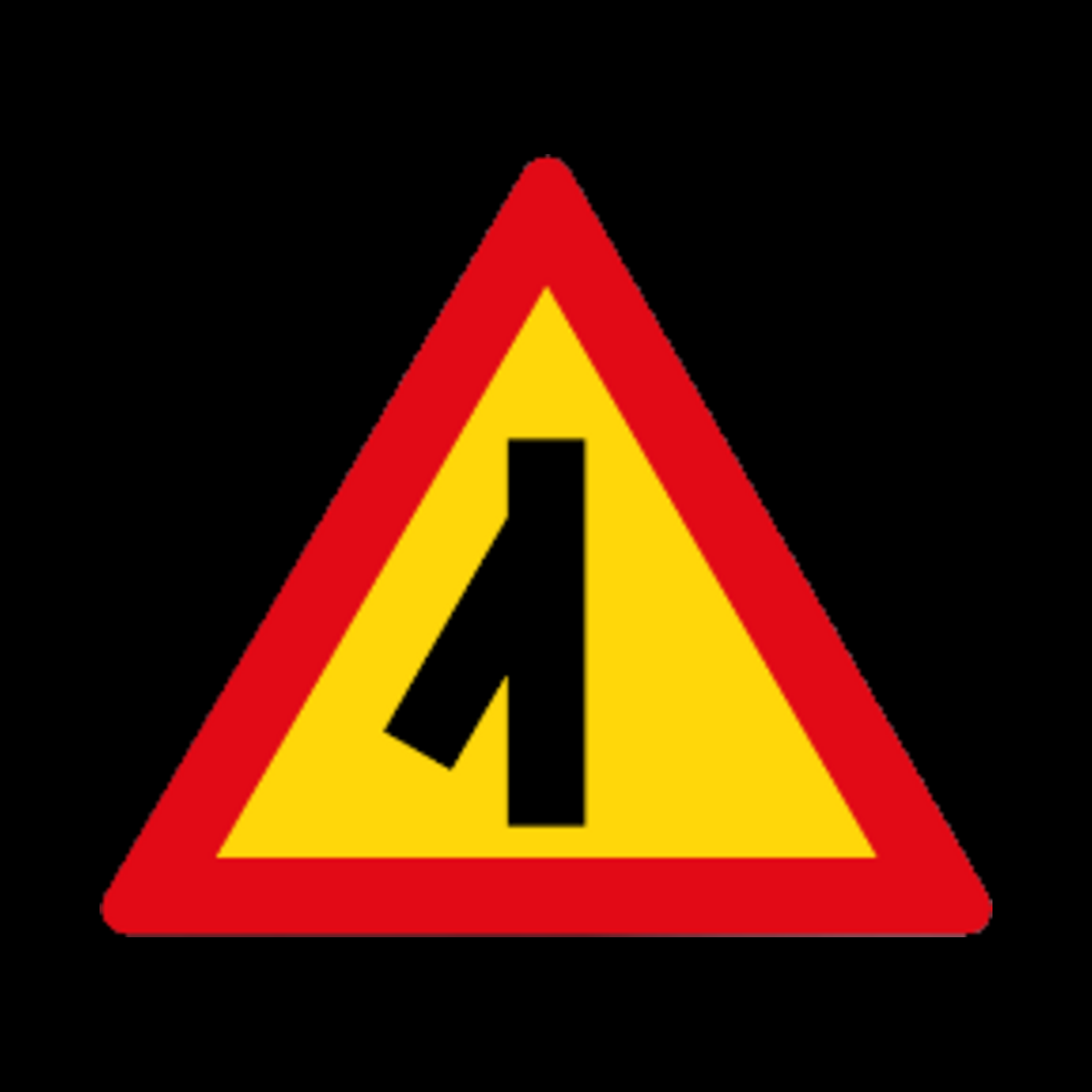 TW112 – Sharp Junction Left Sign – Temporary