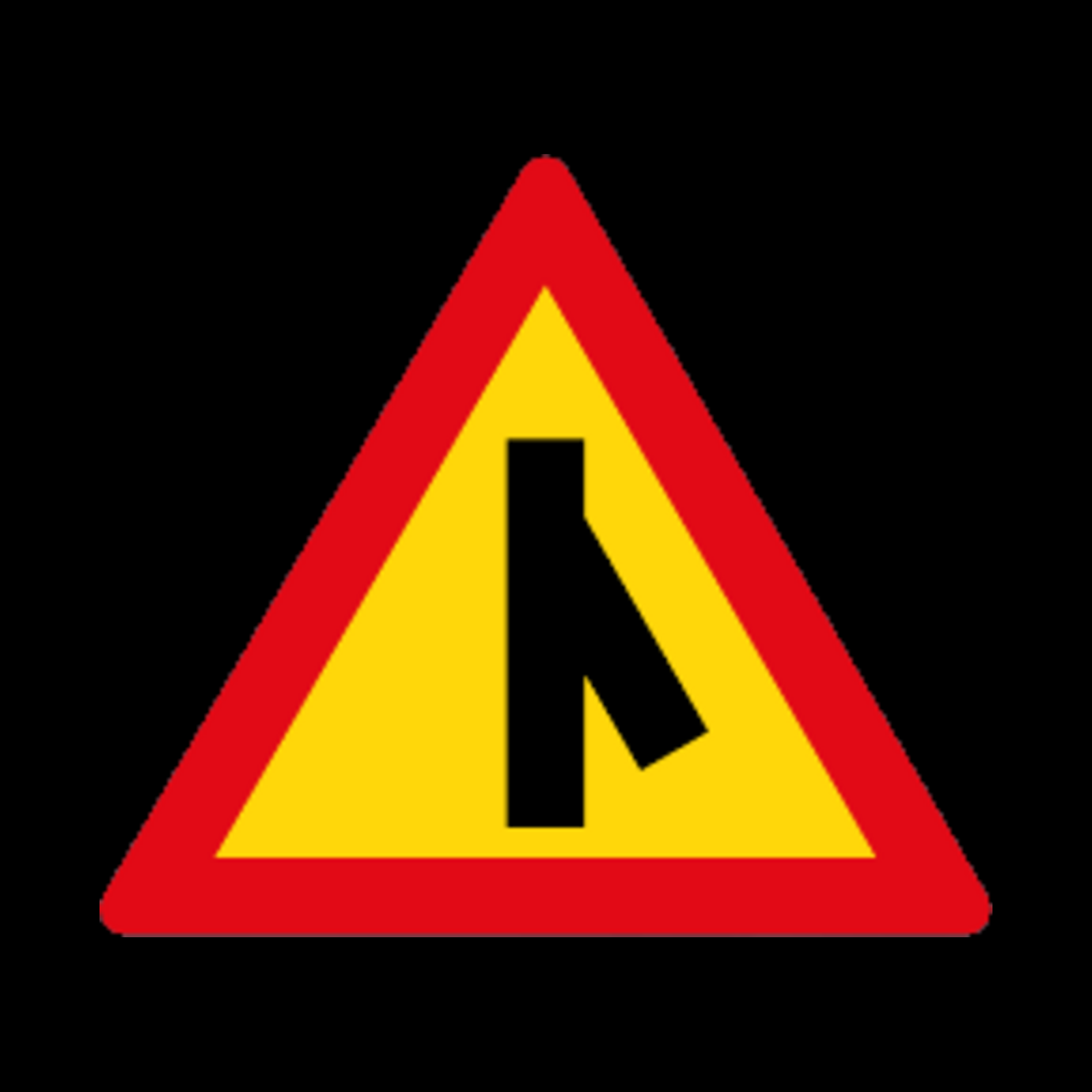 TW114 – Sharp Junction Right Sign – Temporary
