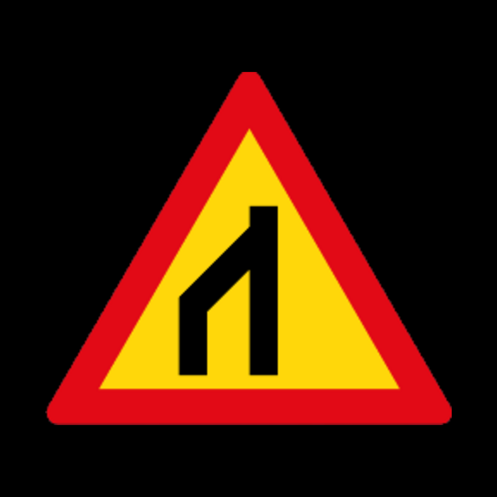TW116 – End of Dual Roadway Sign – Temporary