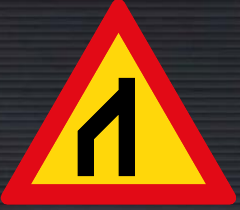TW116 End of Dual Roadway Sign – Temporary