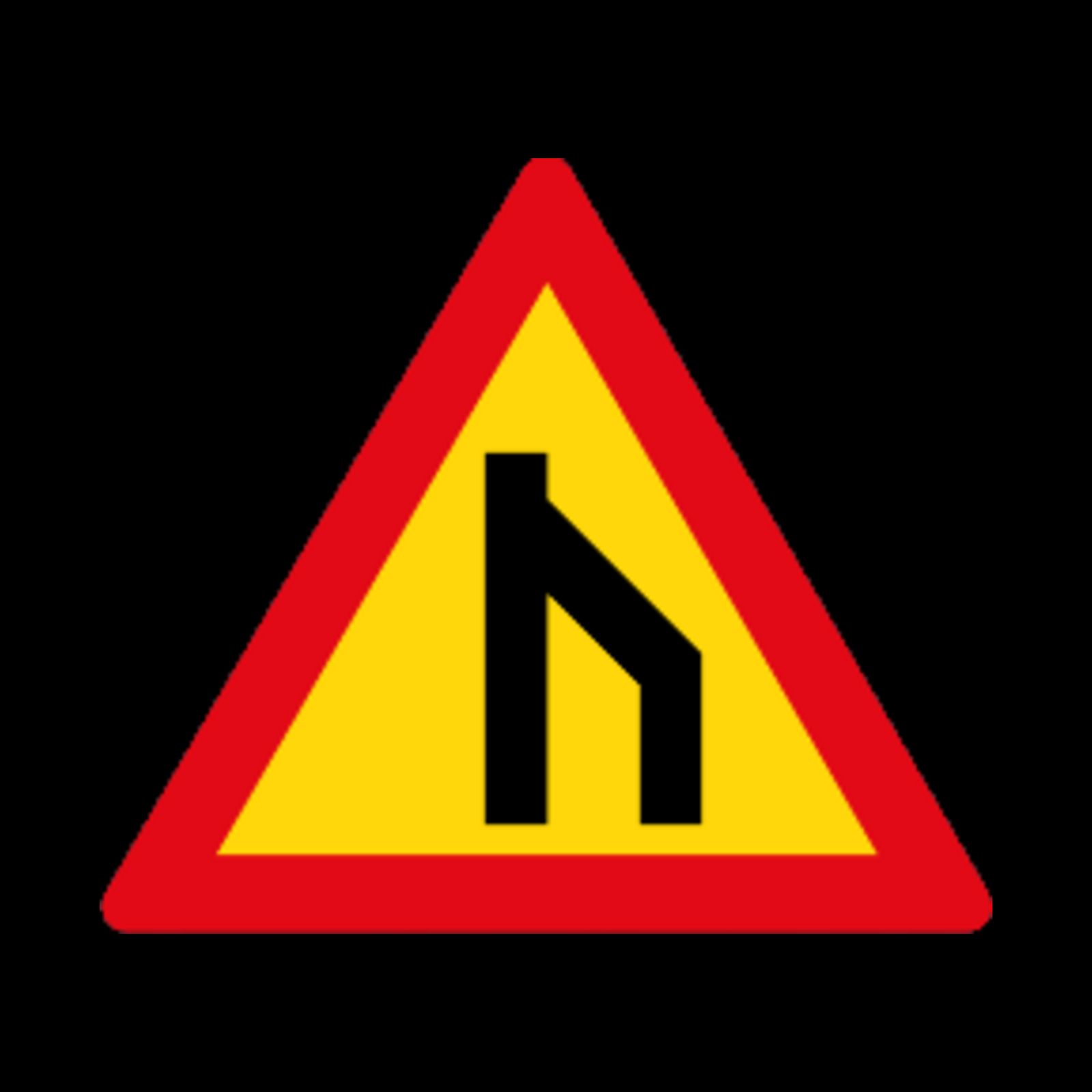 TW117 – End of Dual Roadway Sign – Temporary