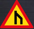 TW117 End of Dual Roadway Sign – Temporary