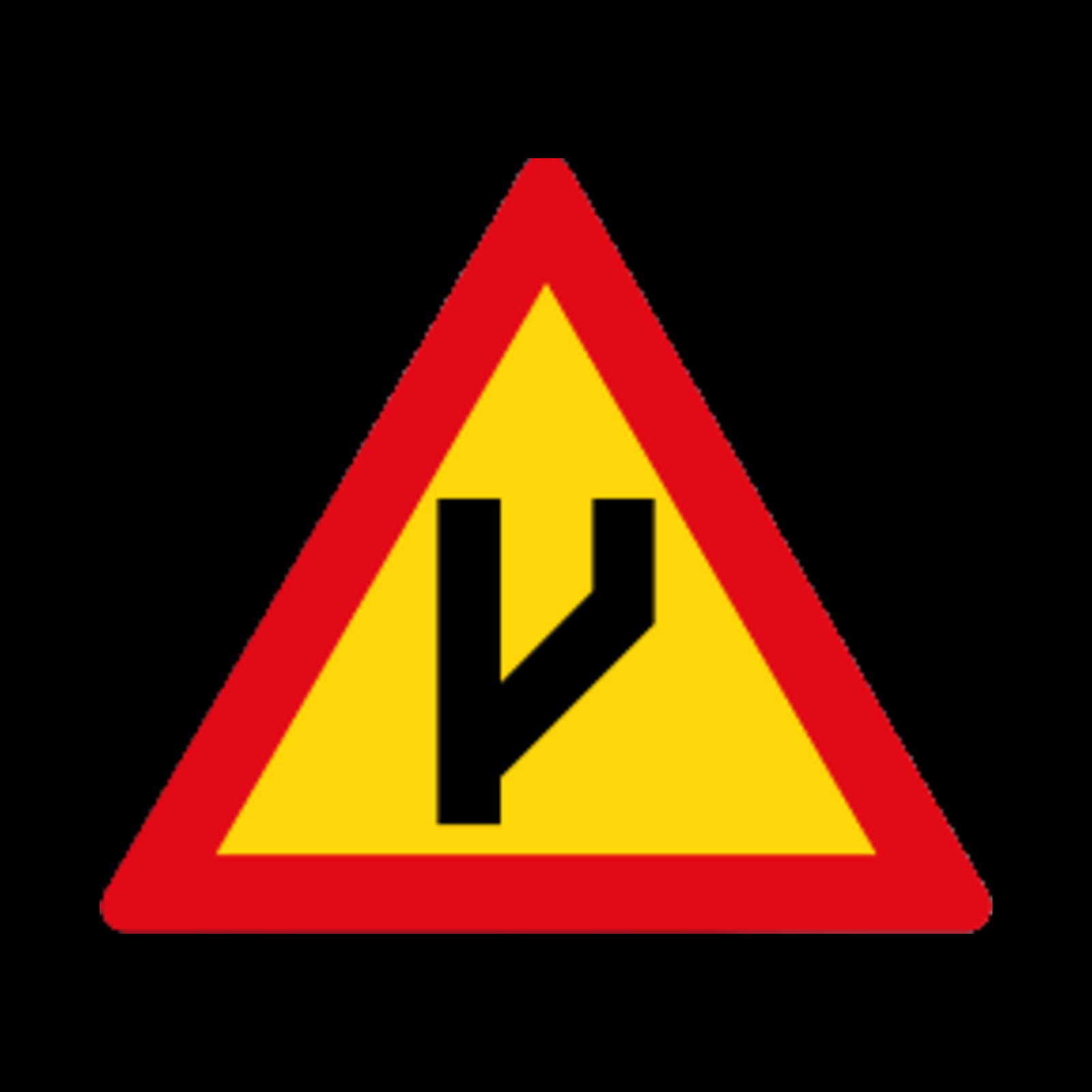 TW118 – Beginning of Dual Roadway Sign – Temporary