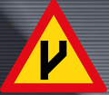 TW118 Beginning of Dual Roadway Sign – Temporary