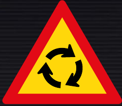 TW201 Traffic Circle Sign – Temporary