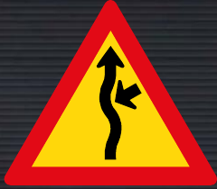 TW216 Concealed Driveway Right Sign – Temporary