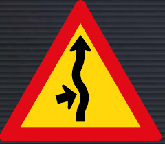 TW217 Concealed Driveway Left Sign – Temporary
