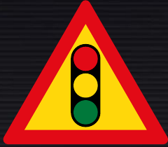 TW301 Traffic Signal Ahead Sign – Temporary