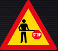 TW305 Scholar Patrol Ahead Sign – Temporary