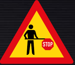 TW305 Scholar Patrol Ahead Sign – Temporary