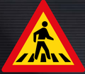TW306 Pedestrians Crossing Sign – Temporary