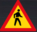 TW307 Pedestrian Sign – Temporary
