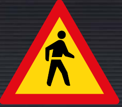 TW307 Pedestrian Sign – Temporary