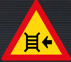 TW316 Motor Gate Left Sign – Temporary