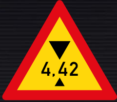 TW320 Height Restriction Sign – Temporary