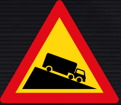 TW322 Steep Descent Sign – Temporary