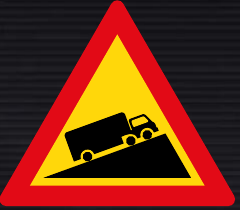 TW323 Steep Ascent Sign – Temporary
